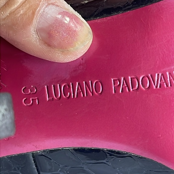 Luciano‎ Padovan High heel shoes with black and red crocodile skin sole, 35 - Picture 10 of 13